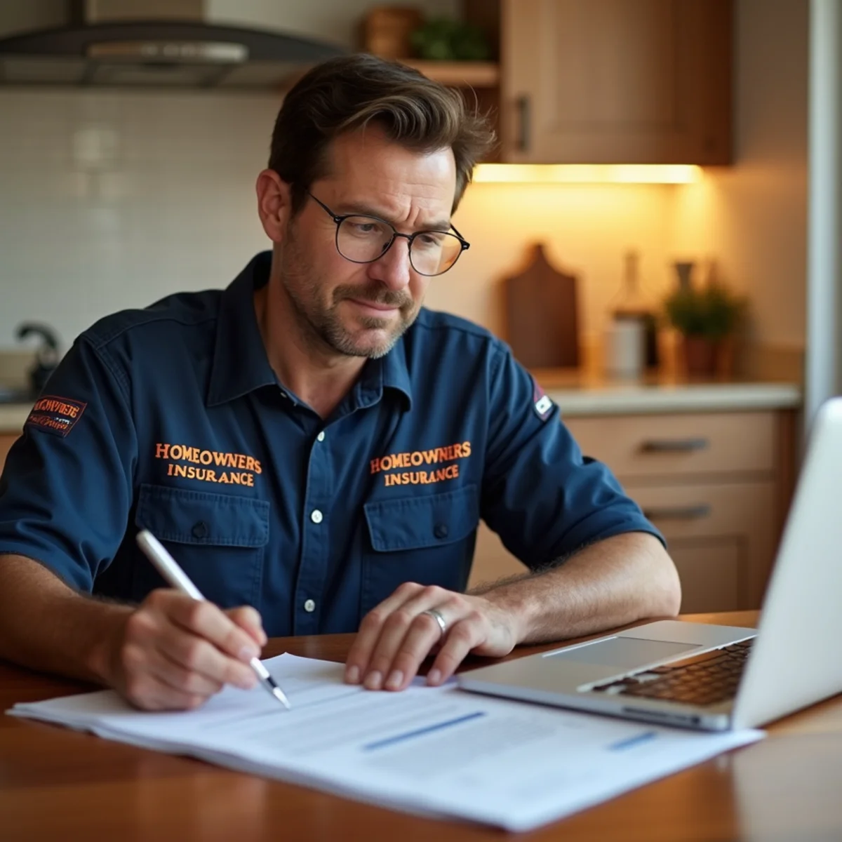 Homeowner reviewing a California homeowners insurance policy for sewer coverage