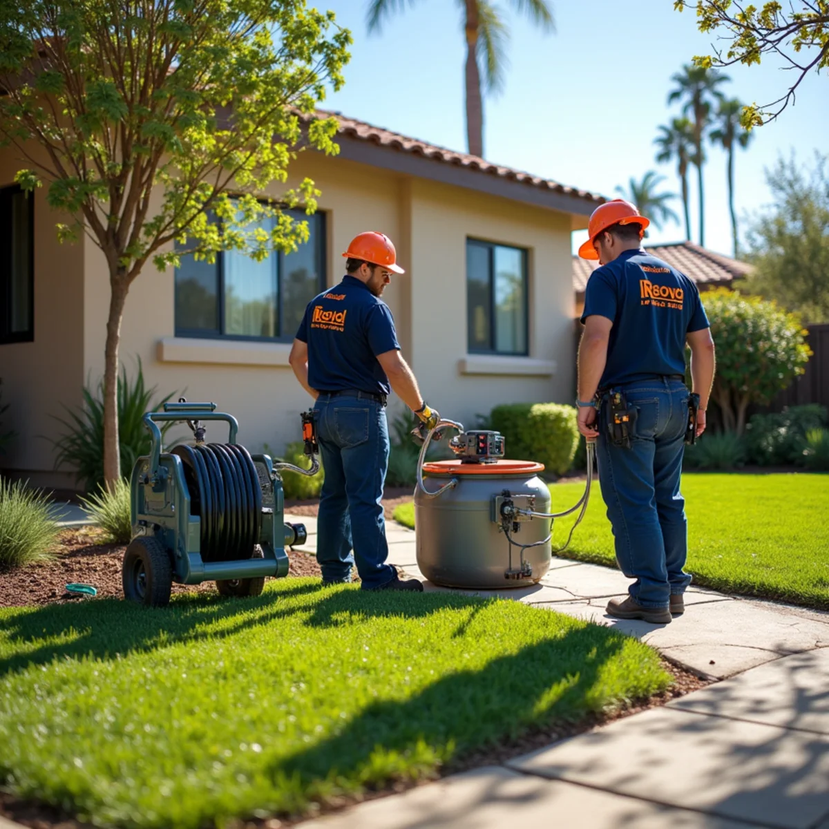 CIPP trenchless sewer lining install on a Bonita property