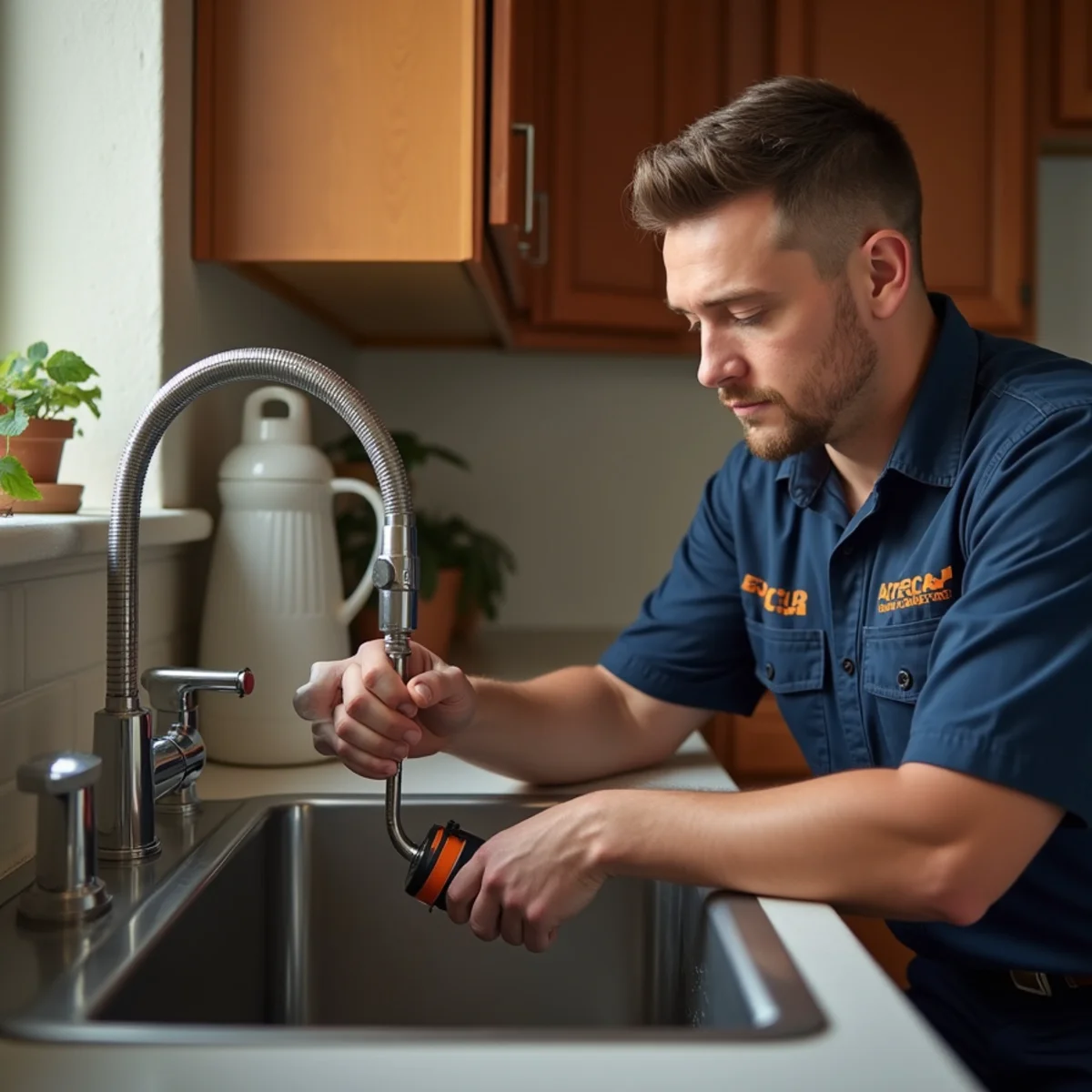 New kitchen faucet installation in a National City home