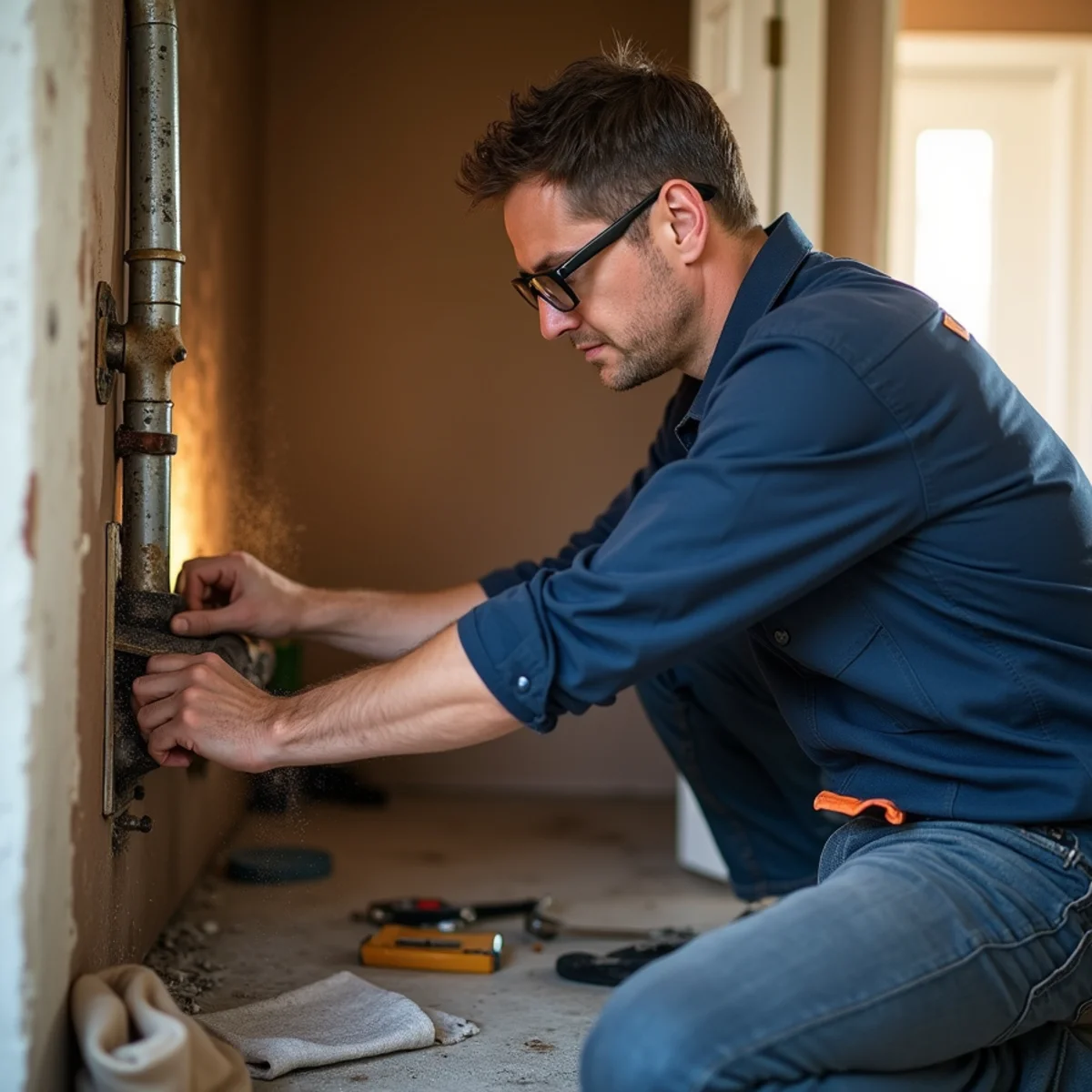 South Bay Pro Plumbing technician replacing galvanized supply lines in a National City home